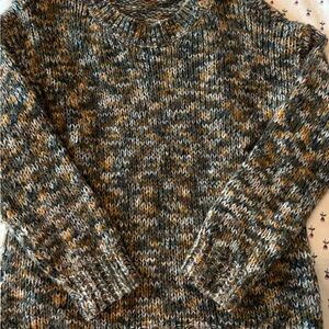 LOFT Multicolor Crew Neck Sweater